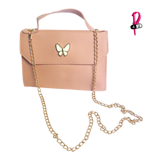 Bolso Rosa con mariposa