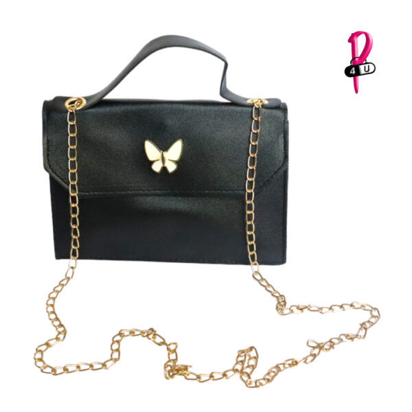 Bolso Negro con mariposa